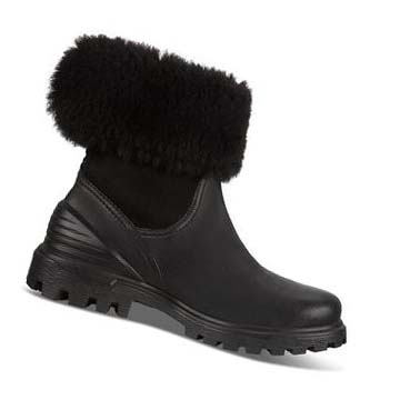 Women's Ecco Tredtray Mid-cut Slip-on Boots Black | SG 54AHK